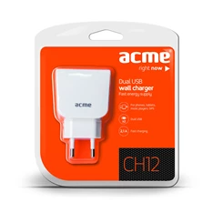 Acme CH12 dupla USB 2,1A fali töltő