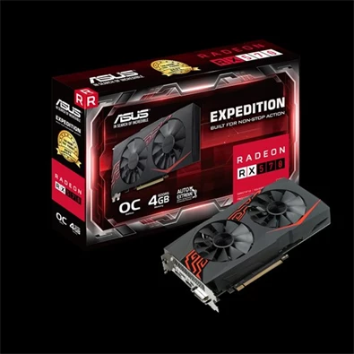 ASUS EX-RX570-O4G AMD 4GB GDDR5 256bit PCI-E videokártya