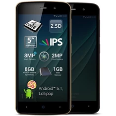 Allview P6 Lite 5" 3G 8GB Dual SIM barna okostelefon + Vodafone kártya
