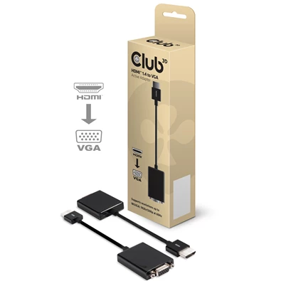 CLUB3D HDMI 1.4 - D-Sub 18cm Active Adapter