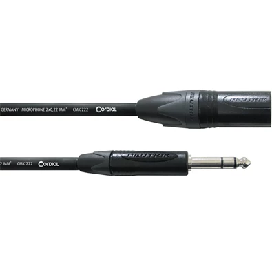 Cordial CPM 5 MP Microphone 5m fekete XLR apa - 6,3mm Jack apa kábel
