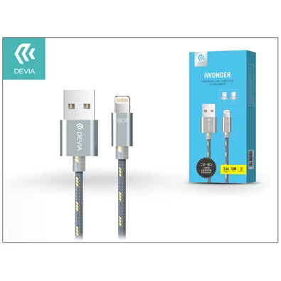 Devia ST995355 iWONDER 2 az 1-ben Micro USB és Lightning szürke adatkábel