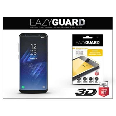 EazyGuard LA-1137 Samsung G950 S8 fekete 3D üveg kijelzővédő