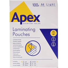 Apex Light A4 75-80mic 100db-os meleglamináló fólia
