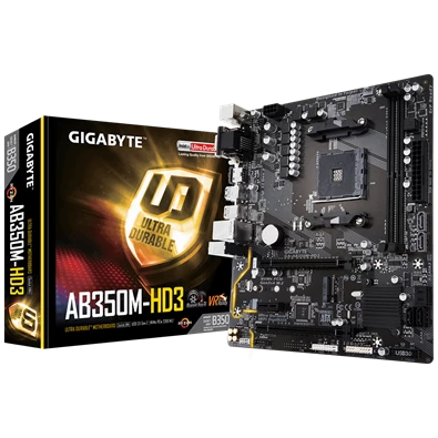 Gigabyte AB350M-HD3 AMD B350 SocketAM4 mATX alaplap