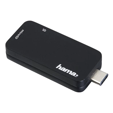 Hama 135751 USB Type-C SD/Micro SD fekete kártyaolvasó
