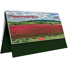 Kalendart 2024-es T056 Magyarországot járva álló zöld asztali naptár