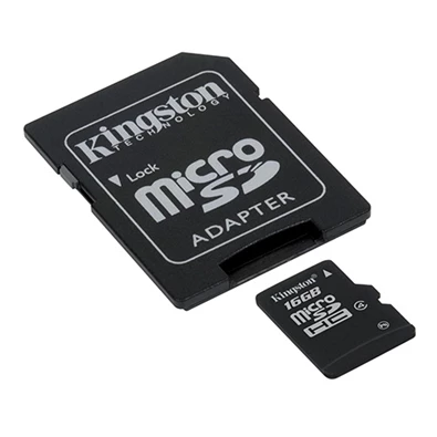 Kingston 16GB SD micro (SDHC Class 4) (SDC4/16GB) memória kártya adapterrel