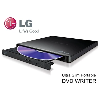 LG USB 10x GP57EB40 dobozos fekete slim DVD író