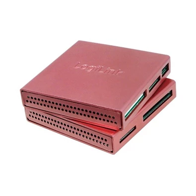 Logilink USB 2.0-ás Alumínium minden az egyben kártyaolvasó, pink