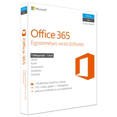 Microsoft Office 365 Personal (Egyszemélyes) ENG P2 1 Felhasználó 1 év dobozos irodai programcsomag szoftver
