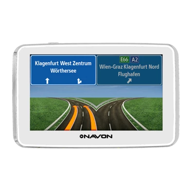NAVON N490 Plus fehér 4,3" iGO Primo 2.1 Európa térképpel GPS navigáció