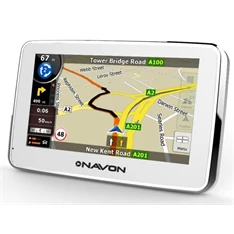 NAVON N490 plus 4,3" iGO8 Európa (40 ország) fehér GPS navigáció