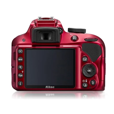 Nikon D3300 + AF-P 18–55VR vörös digitális tükörreflexes fényképezőgép kit