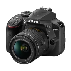 Nikon D3400 + AF-P 18–55VR fekete digitális tükörreflexes fényképezőgép kit