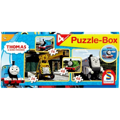 Puzzle Thomas és barátai 4 az 1-ben kirakó fémdobozban