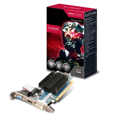 SAPPHIRE R5 230/VGA/DVI-D/HDMI/Lite AMD 2GB GDDR3 64bit PCIe videokártya