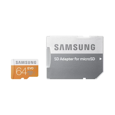 Samsung 64GB SD micro EVO (Class10, UHS-1 Grade1) (MB-MP64DA/EU) memória kártya adapterrel