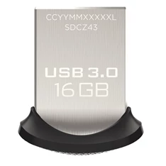 Sandisk 16GB USB3.0 Cruzer Fit Ultra Fekete-Ezüst (173351) Flash Drive