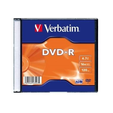 Verbatim DVD-R 4.7GB 16X AZO vékony tokban