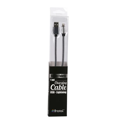 iTotal CM3092BG 1m fekete/arany Lightning fémborítású kábel