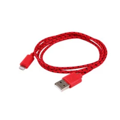 iTotal CM2390IR iPhone 5/5s és iPad mini piros textil kábel
