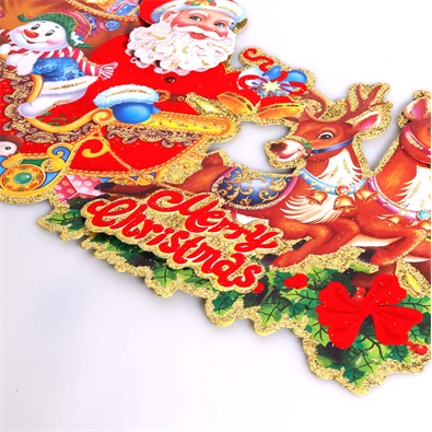 3D Merry Christmas feliratú/32x17cm 2db karton dekoráció