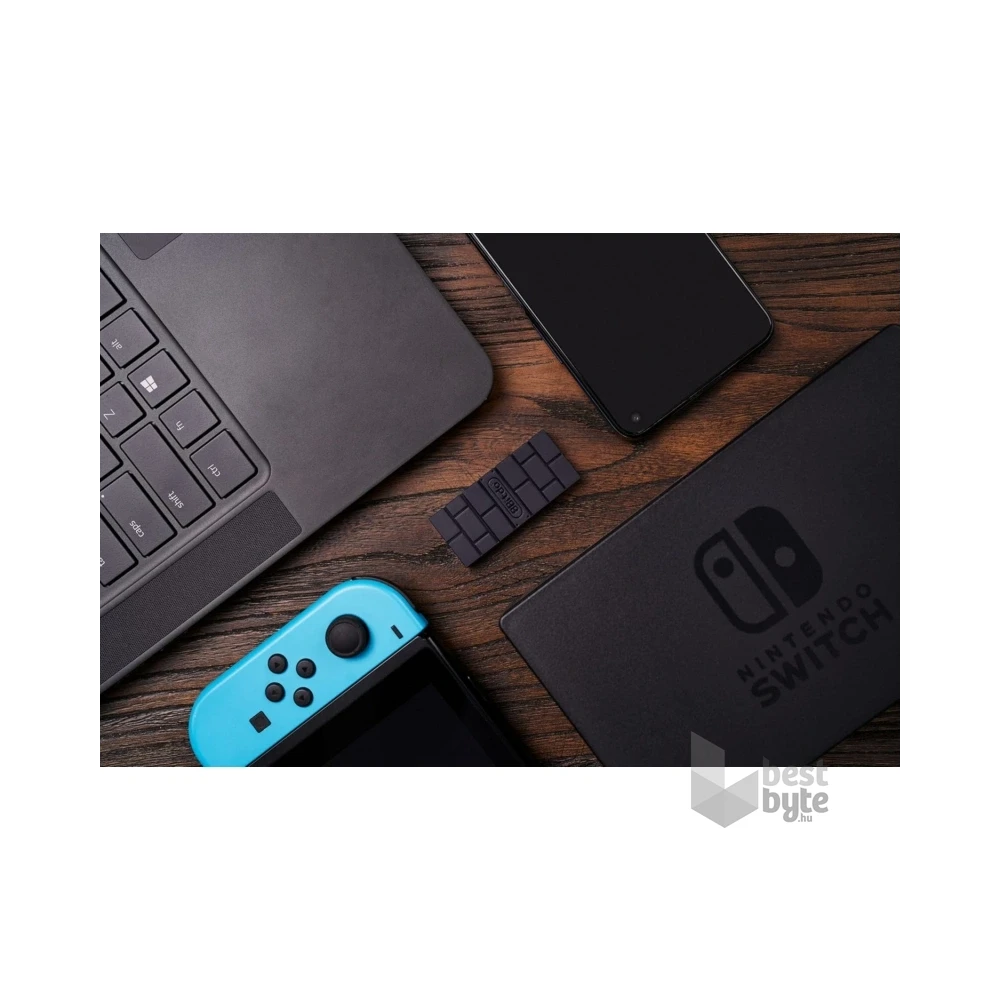 8BitDo USB Wireless Adapter 2, Nintendo Switch/Switch 2, Mobil, Xbox, PC, PlayStation, fekete kontroller adapter