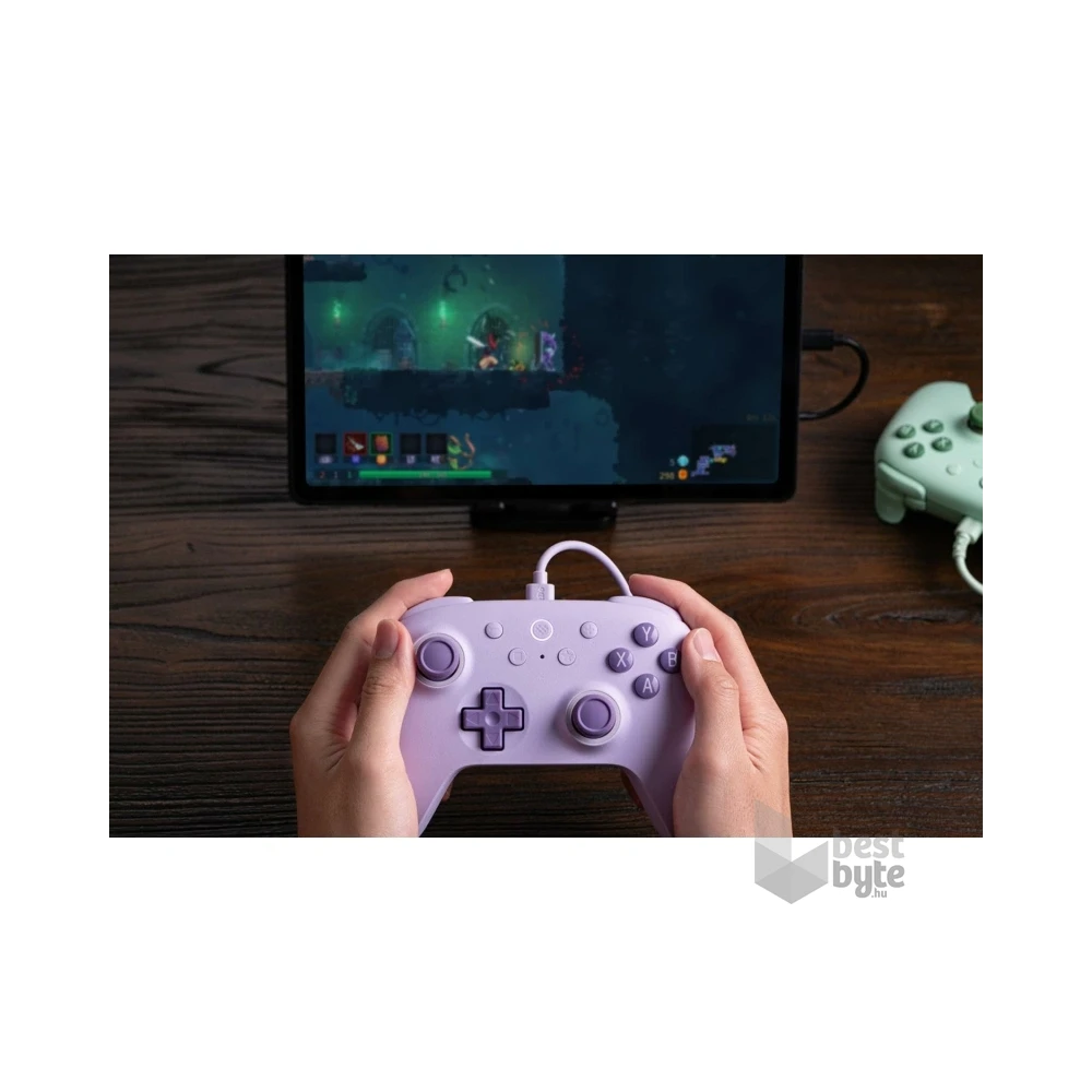 8BitDo Ultimate 2C Wired, PC (Windows), Mobil (Android), 1000Hz, Hall-Effect, lila vezetékes kontroller