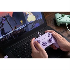 8BitDo Ultimate 2C Wired, PC (Windows), Mobil (Android), 1000Hz, Hall-Effect, lila vezetékes kontroller