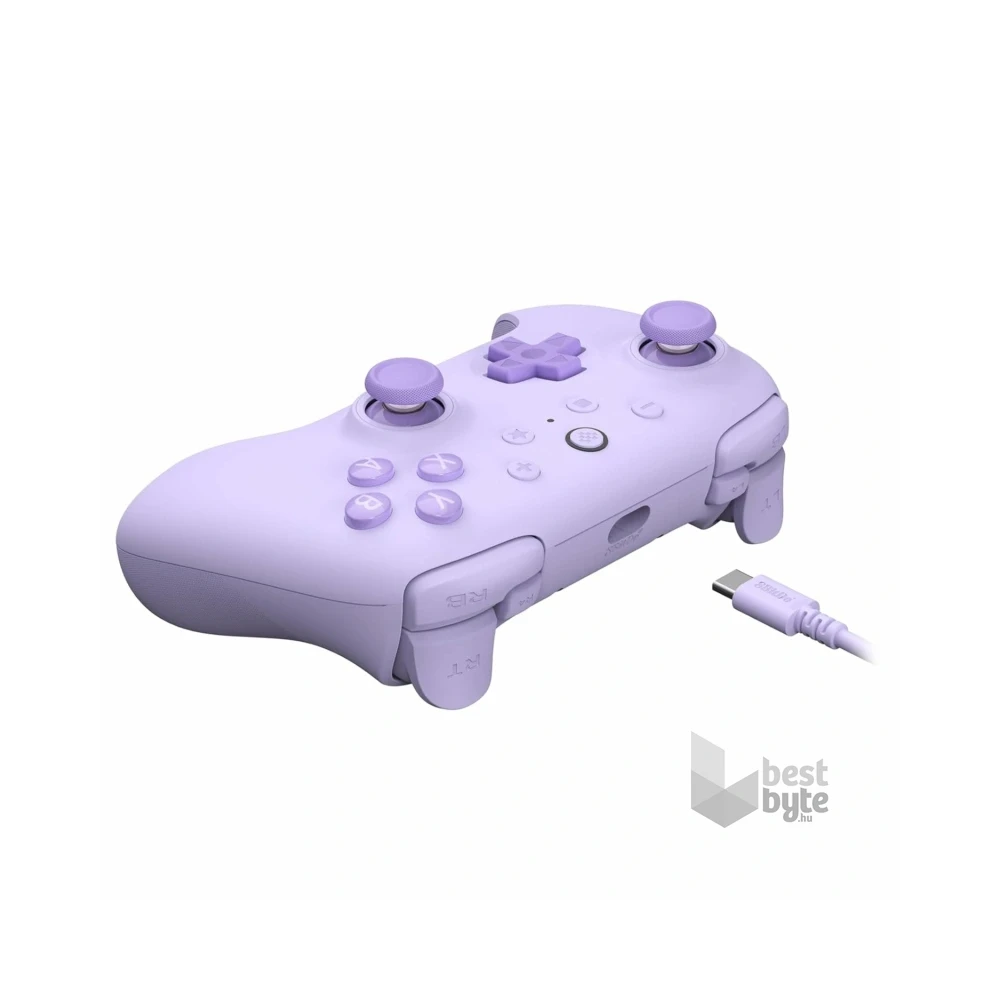 8BitDo Ultimate 2C Wired, PC (Windows), Mobil (Android), 1000Hz, Hall-Effect, lila vezetékes kontroller