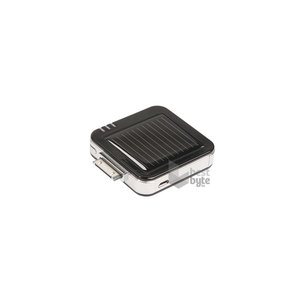 A-Solar Solar Super Charger napelemes töltő, iPod/iPhone, 1900 mAh-s akkumulátorral