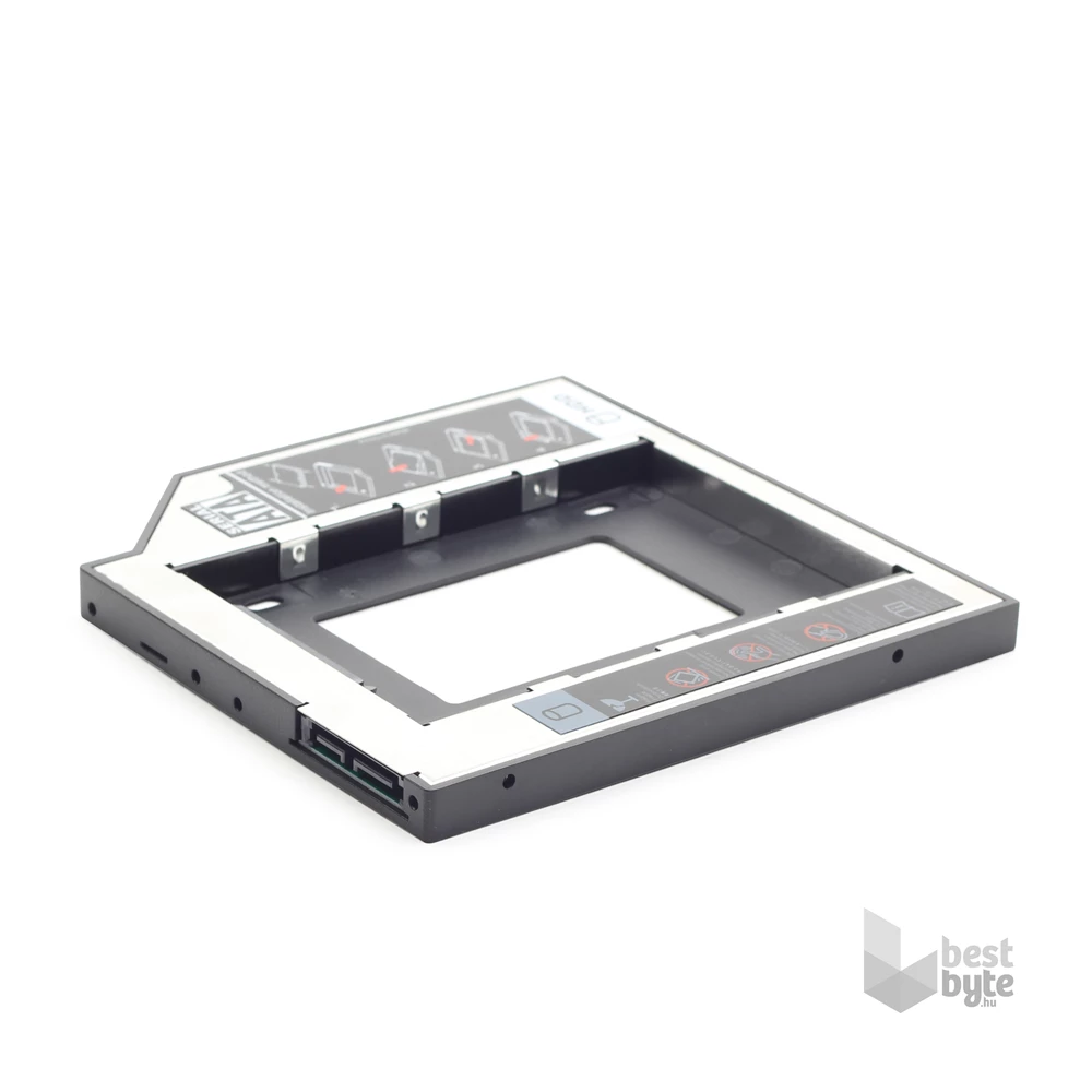 Gembird notebook 9,5mm ODD optikai meghajtó helyére HDD, SSD beépítő keret