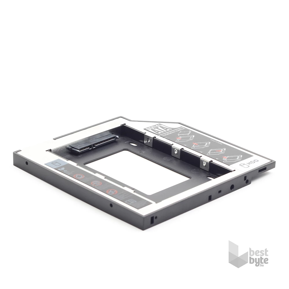 Gembird notebook 9,5mm ODD optikai meghajtó helyére HDD, SSD beépítő keret
