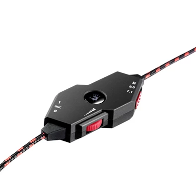 A4-Tech Bloody G501 USB 7.1 fekete-piros gamer headset