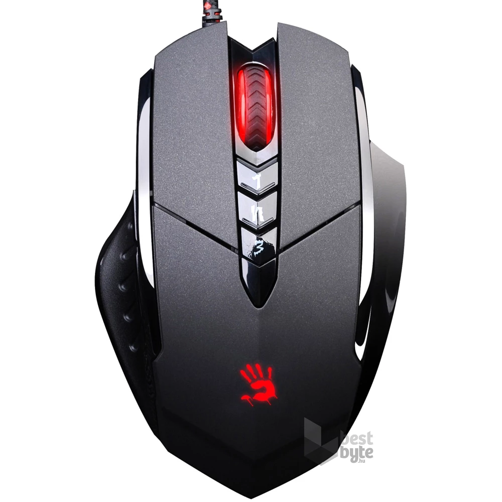 A4TECH Bloody V7m, Gaming, 3200 DPI, Multi-Core, Optikai, USB, Vezetékes egér