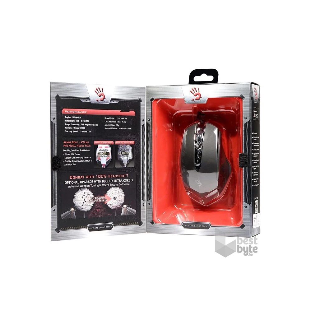 A4-Tech A4TMYS43935 Bloody V8m USB fekete gamer egér