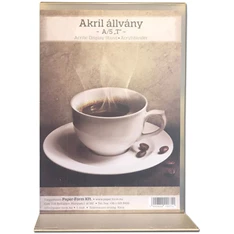 A5 "T" víztiszta 2 mm akril asztali laptartó