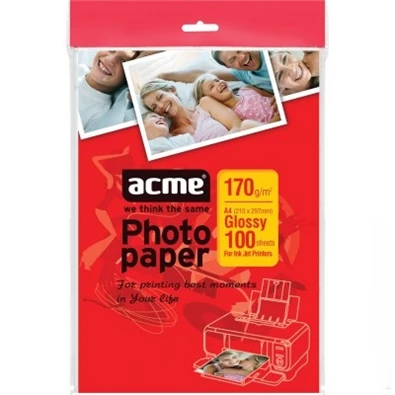 Acme fotópapír  A4 170g 100db/csomag fényes