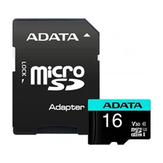 ADATA 16GB SD micro Premier Pro (SDHC Class 10 UHS-I U3) (AUSDH16GUI3V30SA2-RA1) memória kártya adapterrel
