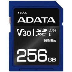 ADATA 256GB SD Premier Pro (SDXC Class 10 UHS-I U3) (ASDX256GUI3V30S-R) memória kártya