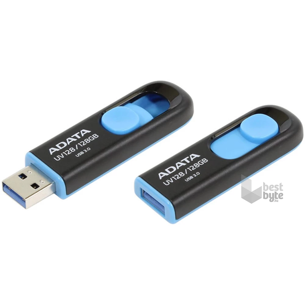 ADATA 64GB USB3.2 Fekete-Kék (AUV128-64G-RBE) Flash Drive