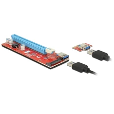 ADA Delock 41423 Bővítőkártya PCI Express x1 > PCI Express x16 + USB-kábellel - 60cm