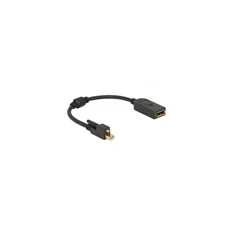 Delock 62638 mini Displayport 1.2-dugós csatl. csavarral > Displayport-csatl.hüvely 4K adapter