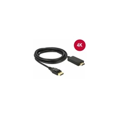 Delock  85318 Displayport 1.2 dugó HDMI-A dugó passzív 4K fekete - 3 m