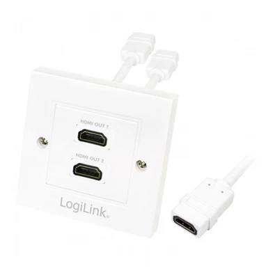 LogiLink AH0015 HDMI fali lemez 2x HDMI anya
