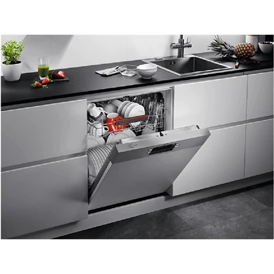AEG FES5368XZM ezüst, programok száma: 8, beépíthető, 13 terítékes mosogatógép 