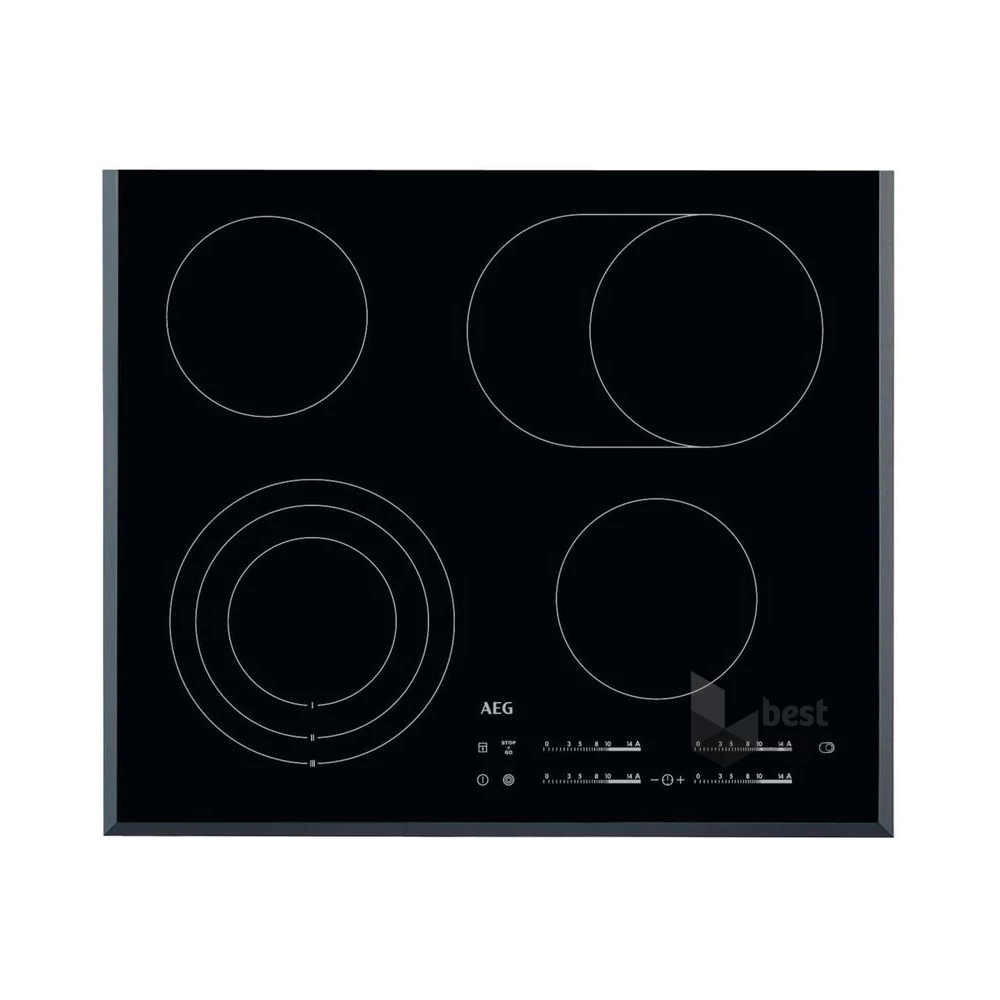 AEG HK654070FB fekete-inox, beépíthető, elektromos üvegkerámia, főzőzóna:4, beépíthető méret: 60cm, főzőlap
