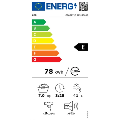AEG LTR6G271E 7 kg felültöltős mosógép