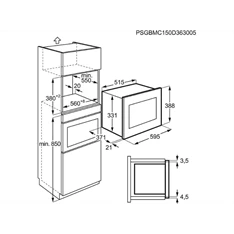 AEG MSD2543S-M beépíthető mikrohullámú sütő
